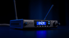 High-quality PG88 wireless microphone receiver with digital display and antenna for live sound setup