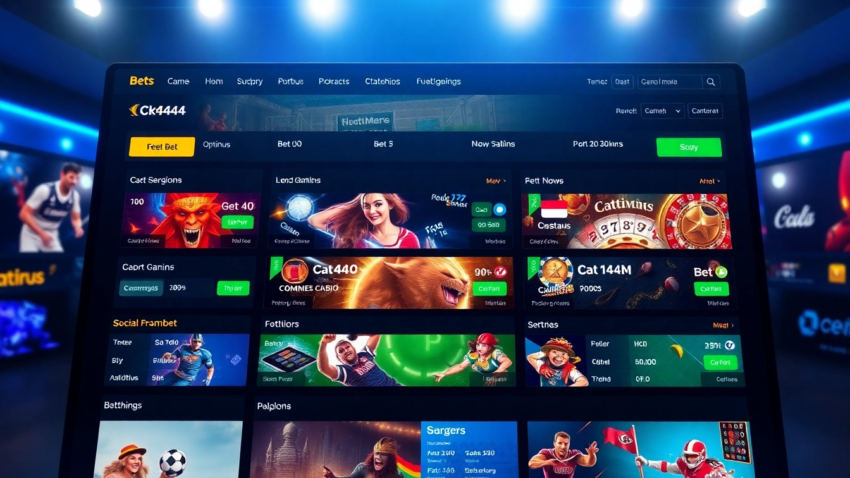 Platforms featuring ck4444 bet options highlighted on a sleek screen with engaging visuals and vibrant contrast for user engagement.