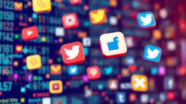 Latest Social Network News updates illustration showing people engaging with trending digital